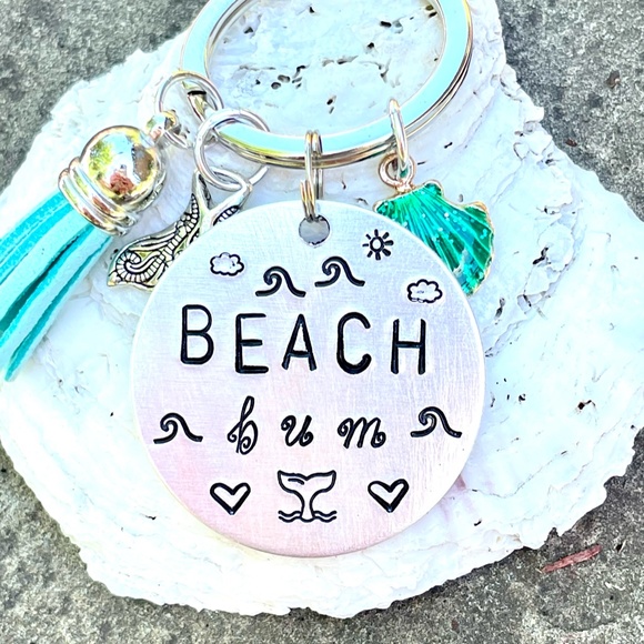 Beach Bum - Mermaid Keychain -Mermaid Gifts - Beach Keychain - Beach Gifts - Picture 2 of 3